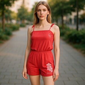 Hawaii Pink Sleeveless Romper Size M